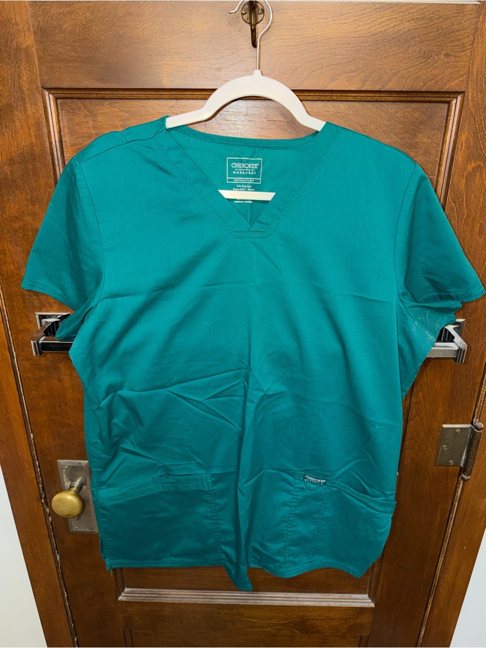 Cherokee Teal V-Neck Medical Scrub Top